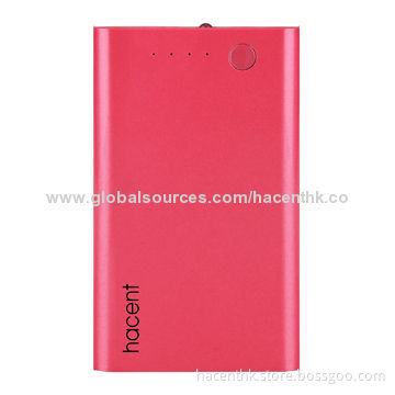 Slim portable power bank, 6,000mAh